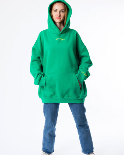green oversize hoodie